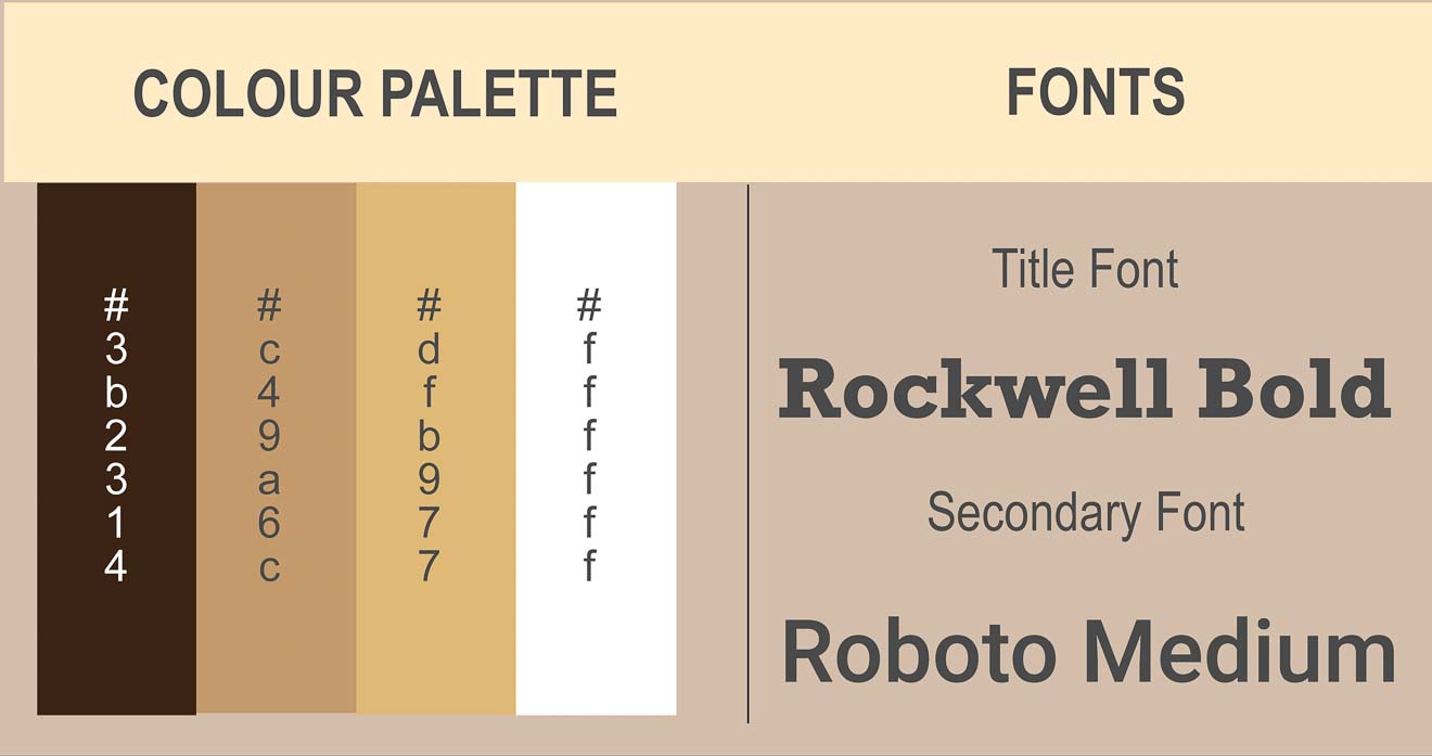 color pallet and fonts